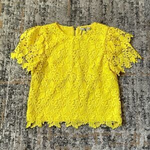 ALICE+OLIVIA FRANCA FLUTTER SLEEVE TOP! NWT!